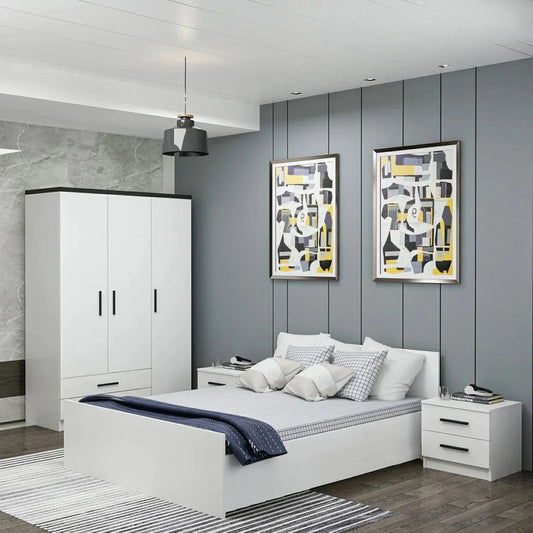 طقم غرفة نوم مودرن مكون من 4 قطع BF114