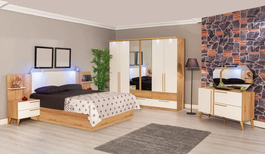 طقم غرفة نوم مودرن مكون من 5 قطع BF129