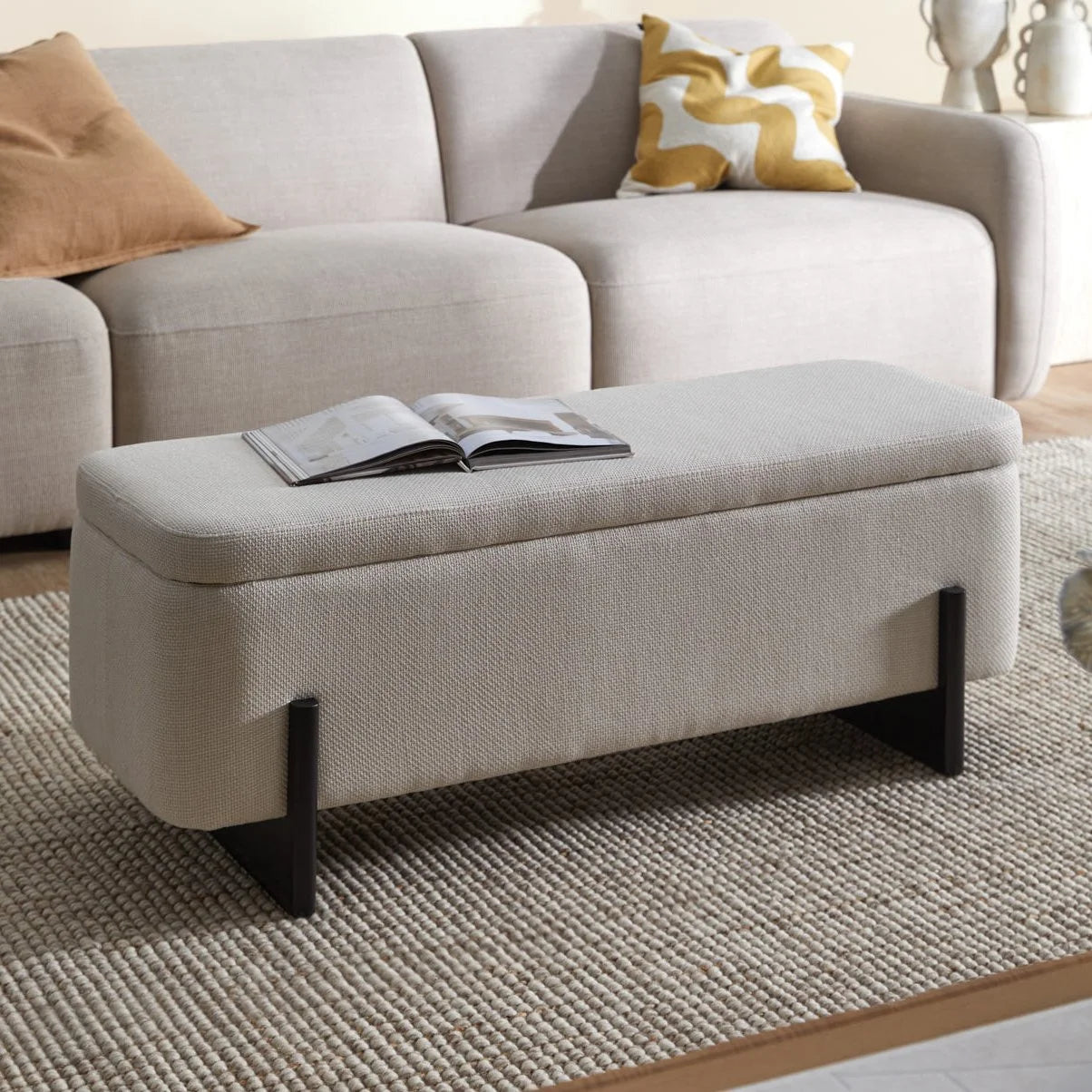 مقعد سرير مع مساحة تخزين B1001 